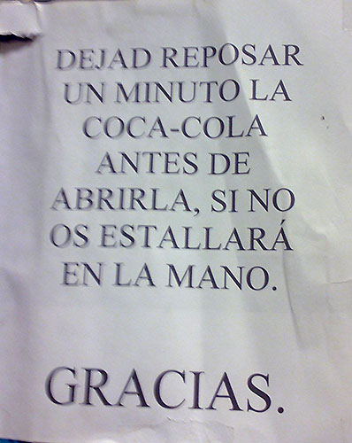 Coca Colas explosivas Coca Colas explosivas