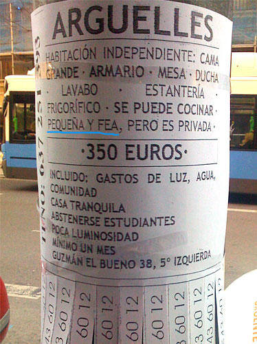 Se alquila habitación pequeña y fea