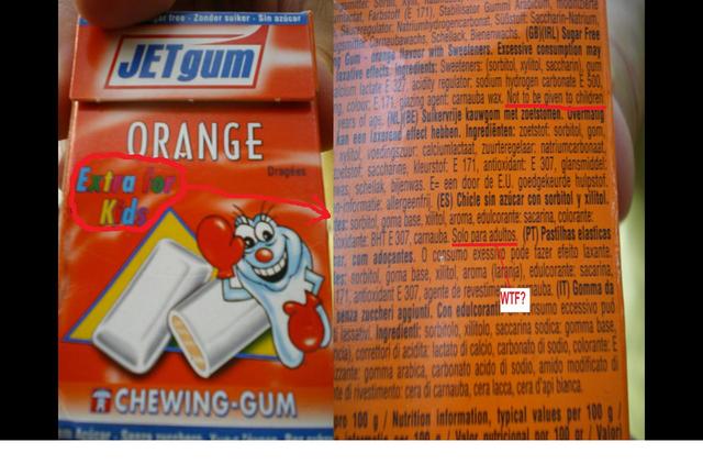 Chicle Jetgum Sólo para Niños Adultos