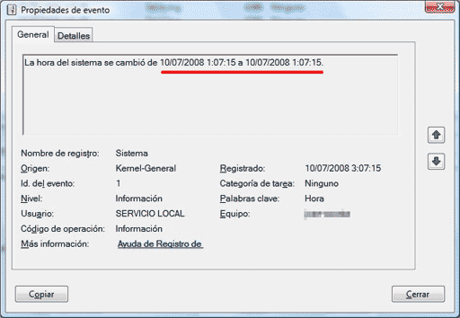 Hora-Windows-Vista