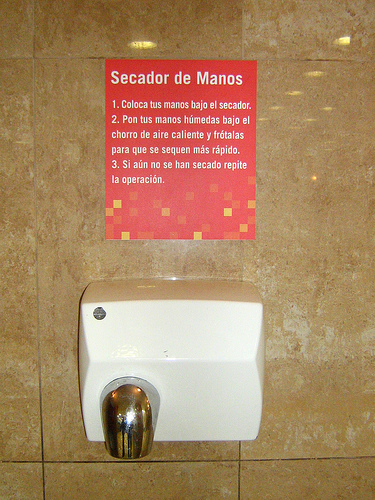 Instrucciones para secarse las manos