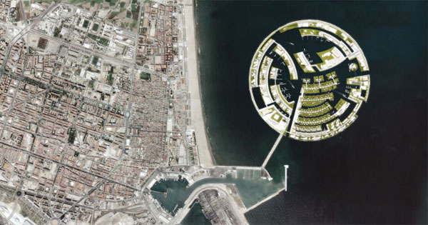 Isla Luna, vista virtualmente desde el aire Isla Luna, vista virtualmente desde el aire