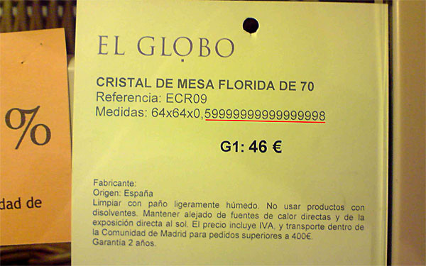 Medida exacta mesa de cristal Medida exacta mesa de cristal