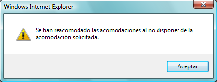 Mensaje error